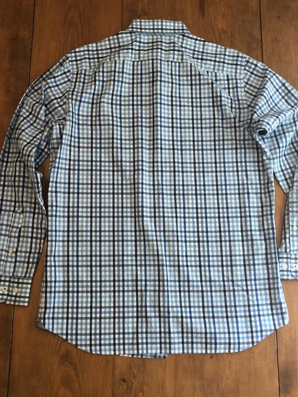 Banana Republic Camden Fit Size Large Plaid 120s Supima Cotton Button Down